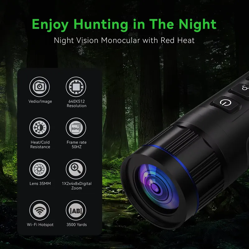 กล้องขนาดเล็ก CE-6 640*512 กล้ - Thermal Scope Night Vision Monocular บทวิจารณ์และราคา
